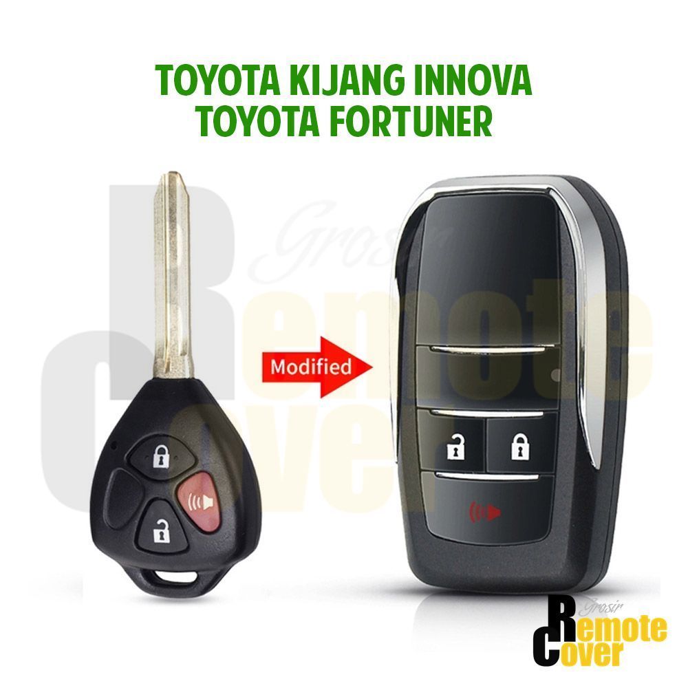 Cassing Kunci Lipat FlipKey Toyota Innova Fortuner Corolla Altis 3 Tombol Modifikasi