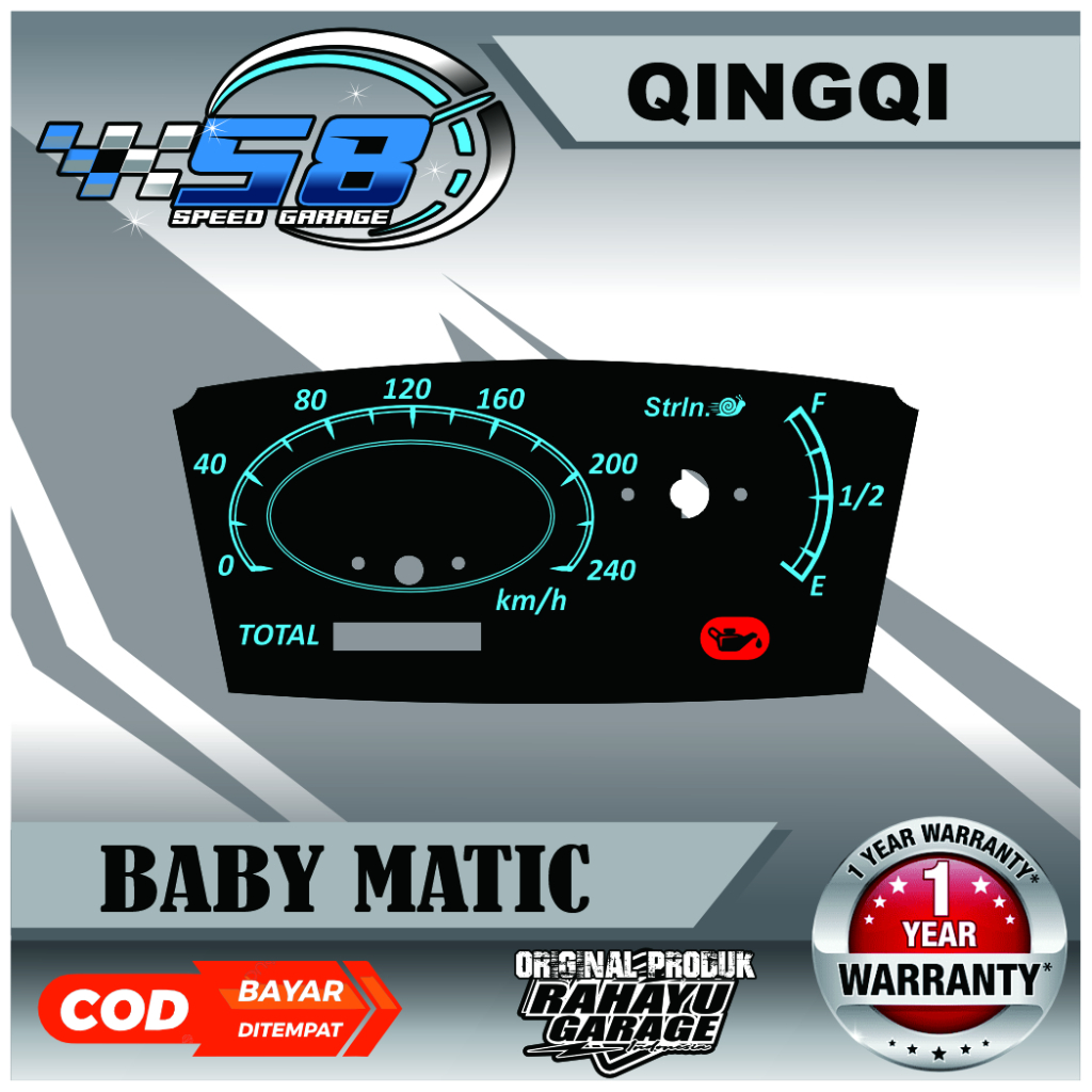 PAPAN SPEEDOMETER CUSTOM QINGQI BABY MATIC