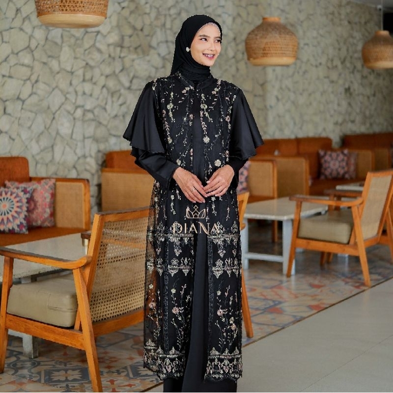 GAMIS OUTER BURKAT | OUTER BURKAT | GAMIS RAYA by Diana Batik Trusmi