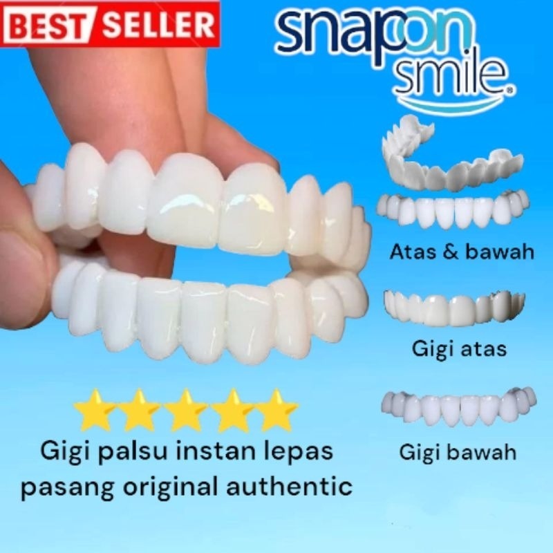 Gigi Palsu Ompong 1 Set Snap On Smile Instan Perfect Smile Veneer Gigi Ompong