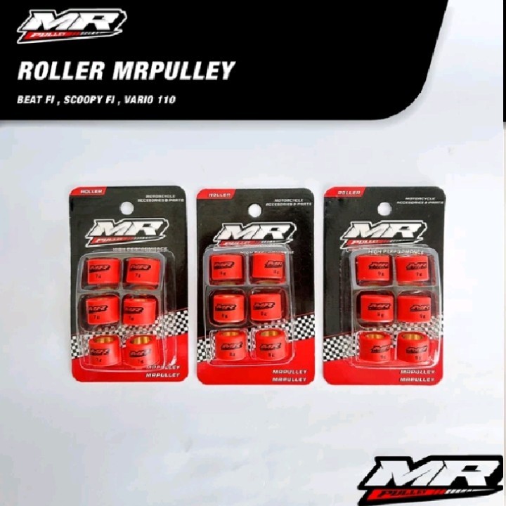 Roller Racing MR Pulley Isi 3 pcs Roller Beat Fi Scoopy 2014-2019 Vario 110 Fi