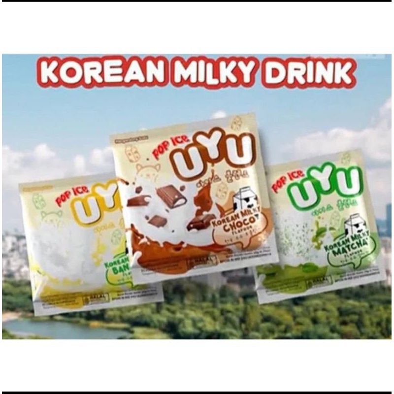 

1 rcg minuman pop ice uyu Korean milky drink isi 10 sachet