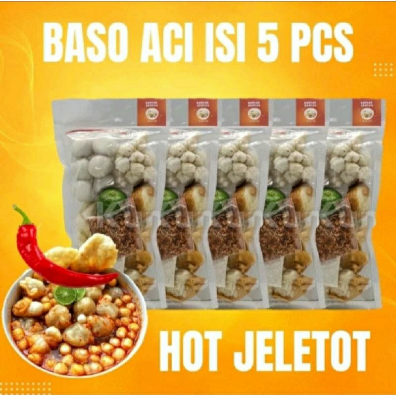 

baso aci / Bakso aci 5 bungkus paket hemat / boci hot jeletot