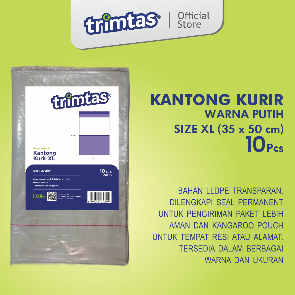 

TRIMTAS Polymailer/courier bag/kantong kiriman online 35X50 cm (XL)