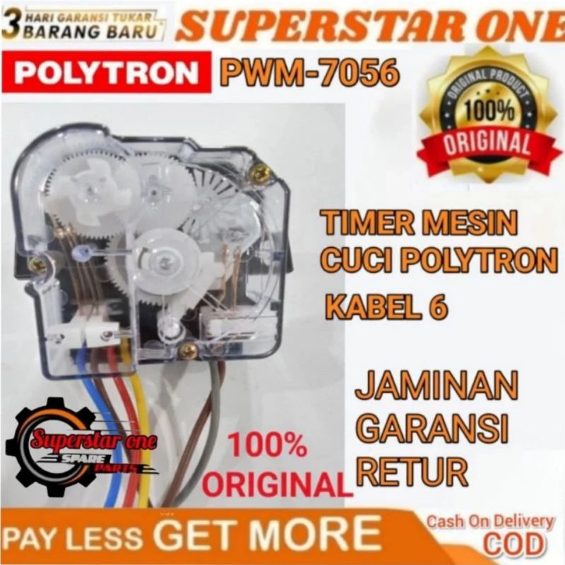 timer 6 kabel mesin cuci polytron pwm 7056