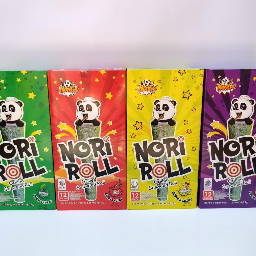 

Snack Nori Roll Grilled Seaweed Roll 1 DUS isi 6 BOX (72 Pcs) / Snack Rumput Laut 2.5g