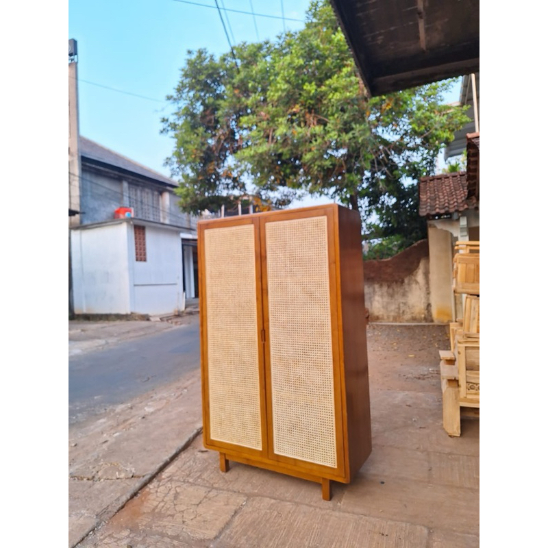 Lemari Rotan 2 Pintu Lemari Minimalis 2 Pintu Lemari Modern 2 Pintu Kayu Jati