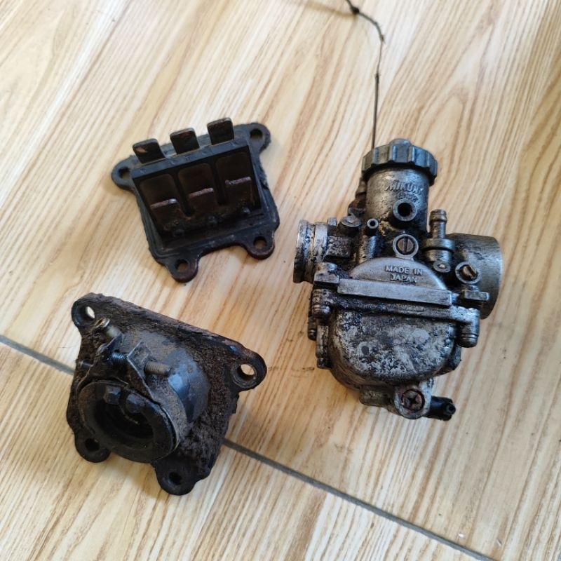 Karburator karbu kabilator set manipol intake manifold membran Suzuki Satria S RR 120 RU LSCM hiu lu