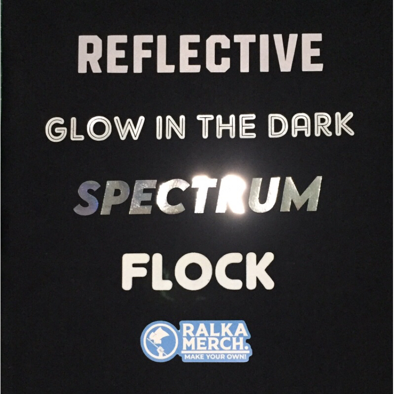 [Meteran / Satuan] Premium Cutting Polyflex PU Reflektif Silver / Rainbow | Glow in the Dark | Flock