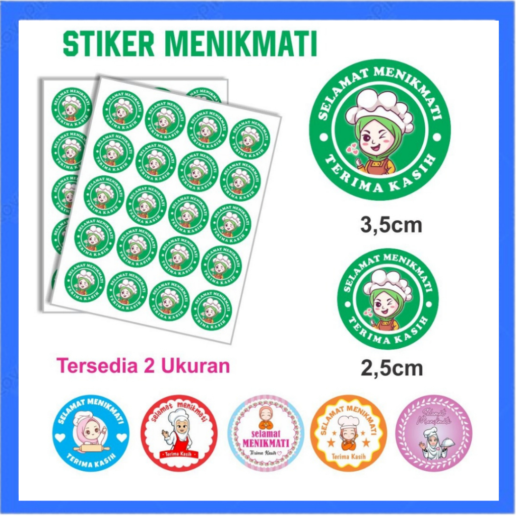 

Stiker Label Makanan Ucapan Selamat Menikmati Sticker Promosi