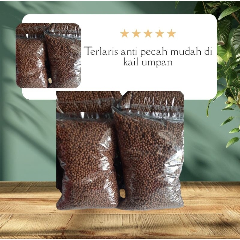 PELET BUTIRAN COKLAT 8mm / OTOK2 KERING / UMPAN PANCING BANDENG PATIN TOMBRO NILA