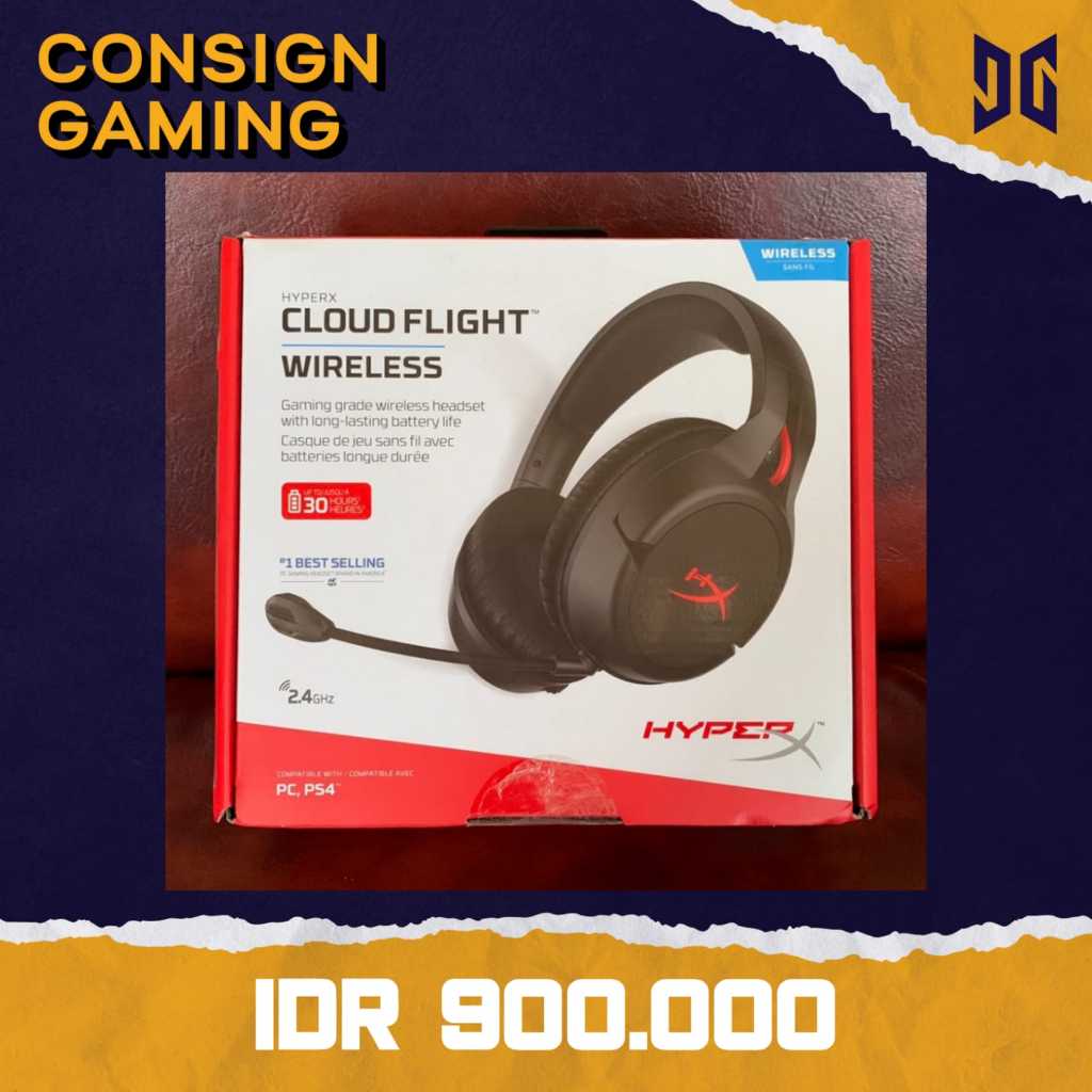 HyperX Cloud Flight Headset Gaming Wireless Over-Ear