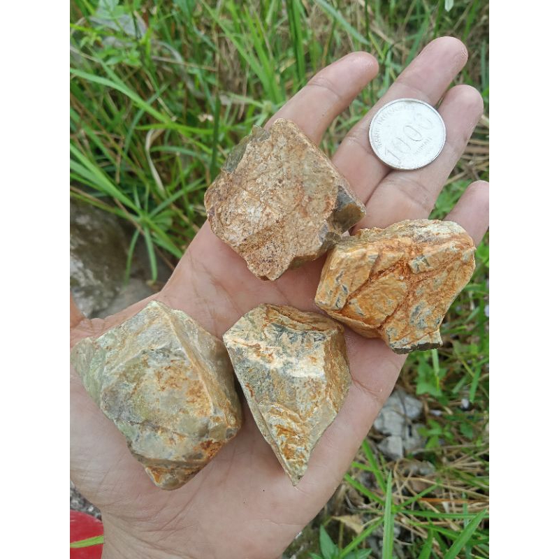 ✅ 4 pcs Batu Bio Solar Aceh ( Rough / Bahan Batu Akik Natural - bukan bacan obi fire opal kalimaya s