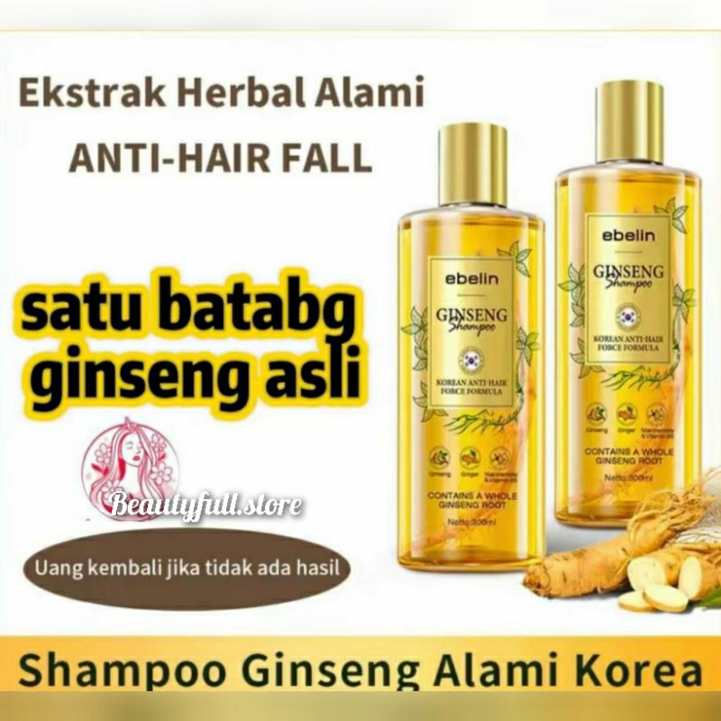 (COD) EBELIN ANTI HAIR FALL SHAMPO GINSENG MENGATASI RAMBUT RONTOK MENUMBUHKAN RAMBUT