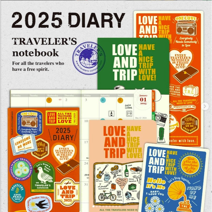 

[New 2025] Traveler's Notebook 2025 & 2024 Refill - Passport & Reguler Size