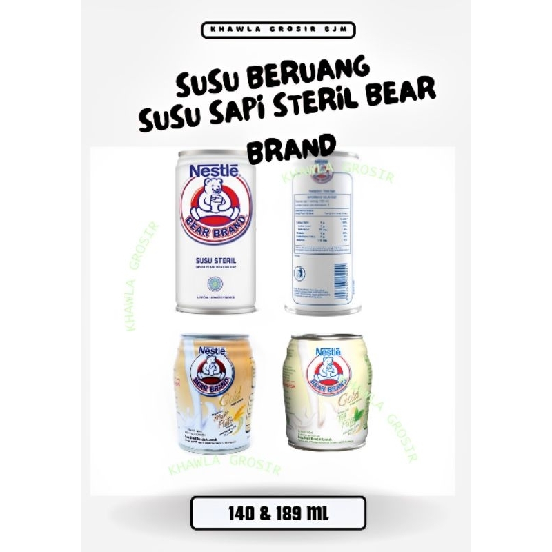 

KALSEL SUSU BERUANG BEAR BRAND SAPI 189 ML