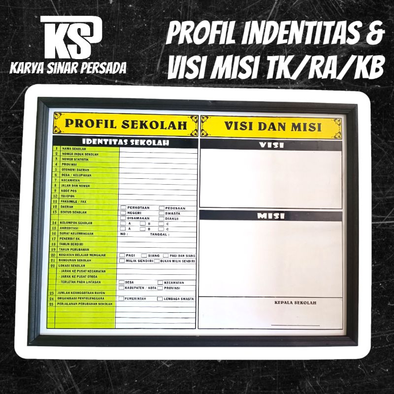 

Profil Visi Misi Tk/Ra/Kb/Paud 80x60cm