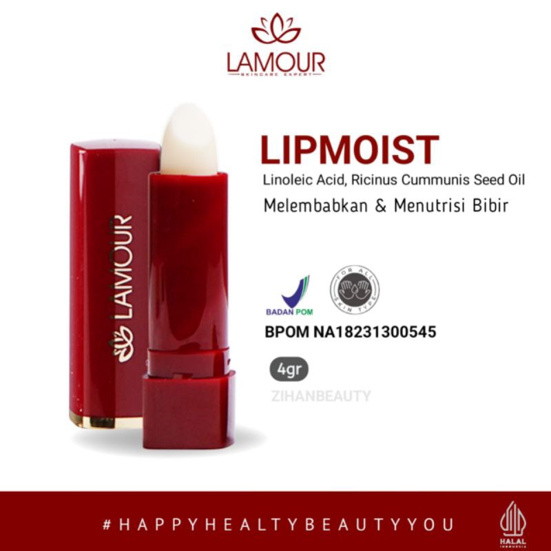 LAMOUR LIPMOIST LIP SERUM BIBIR MOISTURIZING WARNA PINK LIP BALM MELEMBABKAN BIBIR MENGATASI BIBIR K