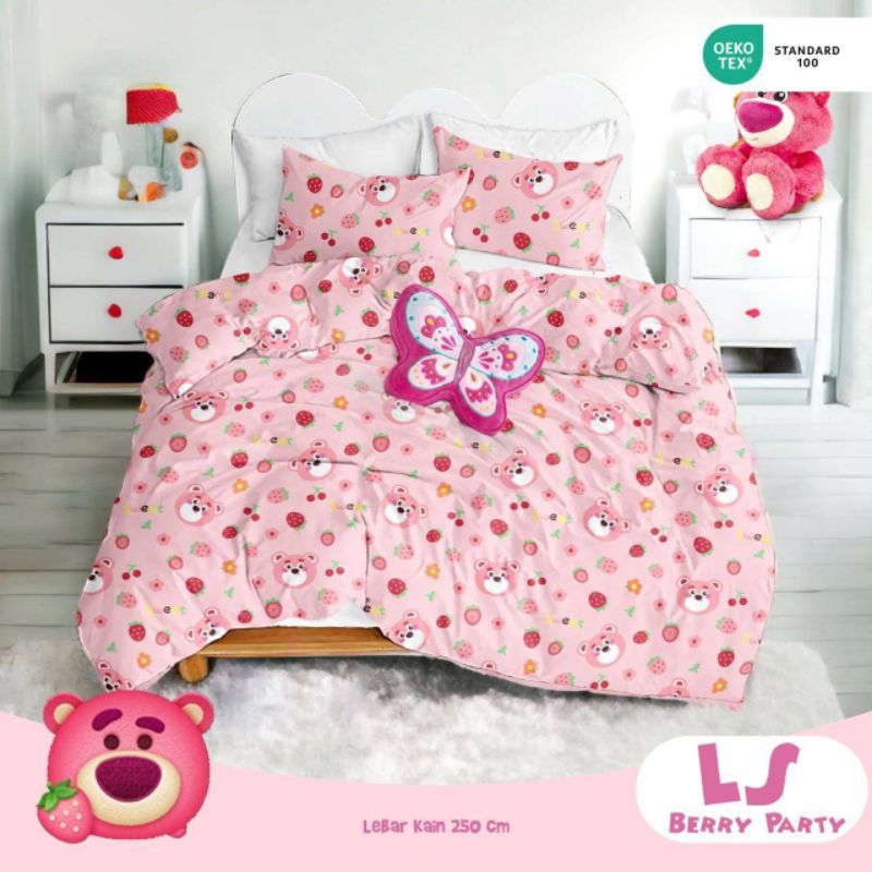 sprei set karet Antigeser motif | KRM Playfull | LS berry party  |