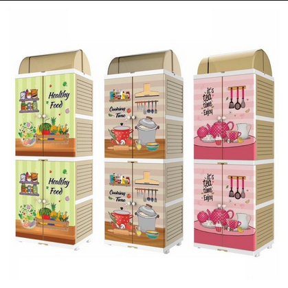 SENYUMMEBEL RAK PIRING LEMARI PIRING RAK DAPUR PLASTIK 5 SUSUN 4002 NAIBA