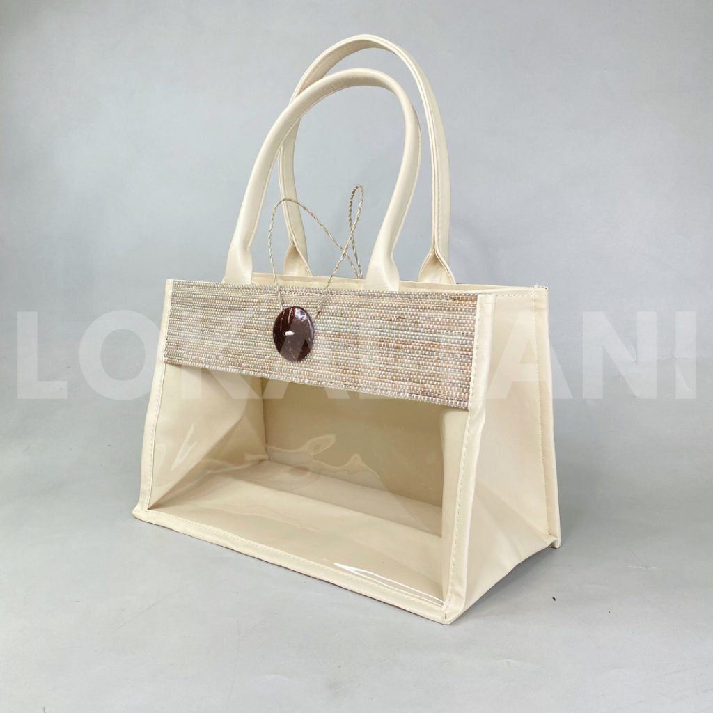 

Tas Pandan Mendong Mika / Tas Hampers Mendong Cream / Tas Mendong 3 Toples Tabung