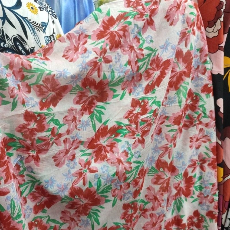 kain katun silky motif lq - bahan silky premium - kain mukena - kerudung