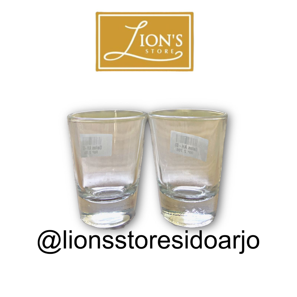 Gelas Sloki / Gelas Zam Zam / Gelas Soju / Gelas Bir / Gelas Mini Kaca/ GELAS AH - 03