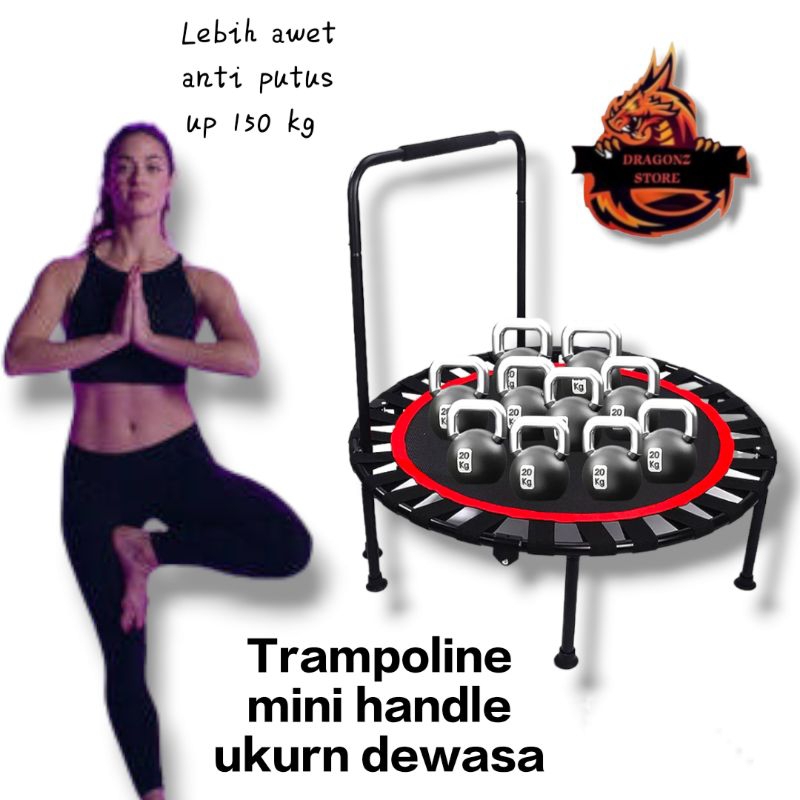 trampolin mini trampoline dewasa premium genggam lompat
