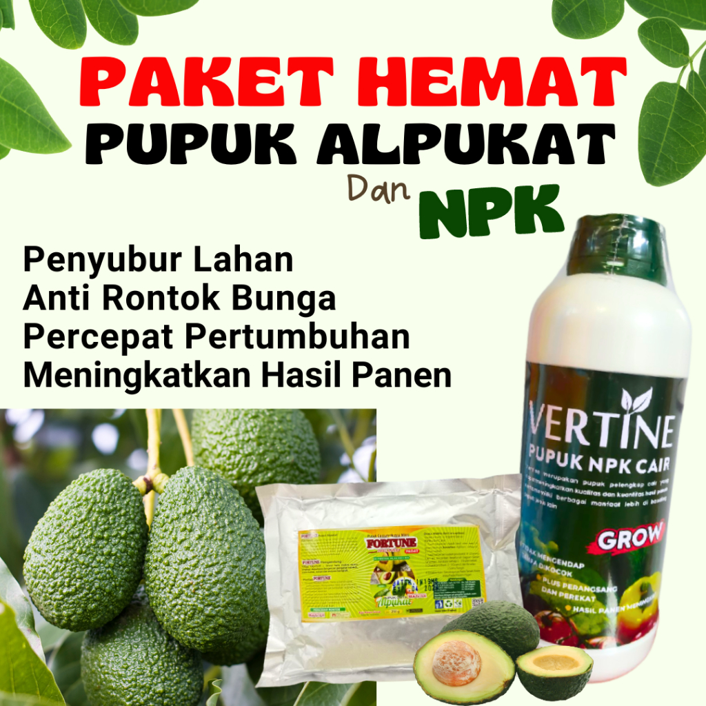Pupuk Organik Booster Alpukat, Vertine Grow Obat Pelebat Buah Pupuk Npk Cair