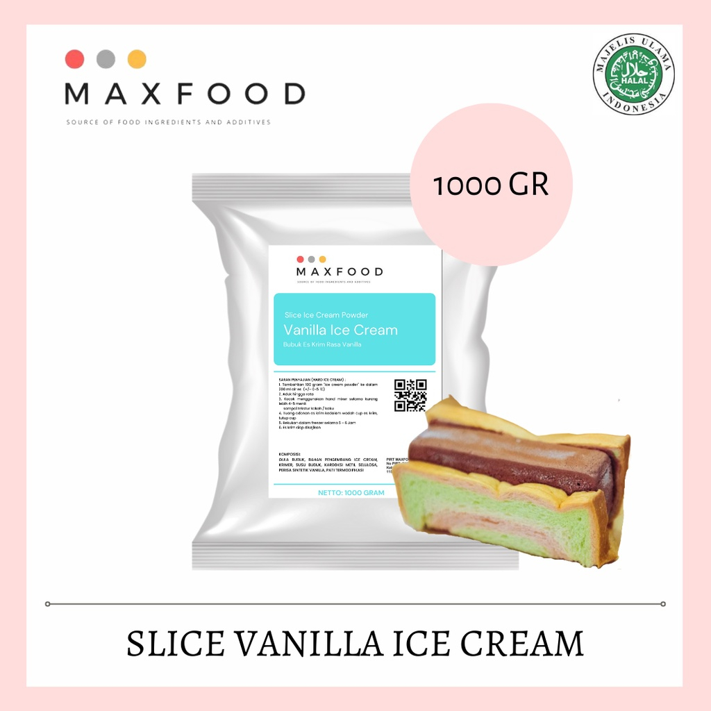 

Slice Vanilla Ice Cream / Bubuk Es Potong Rasa Vanilla ( 1kg )