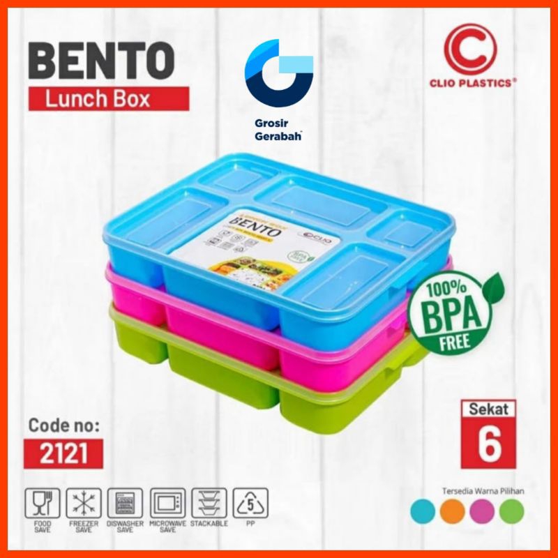 clio lunch box bento sekat 6 2121