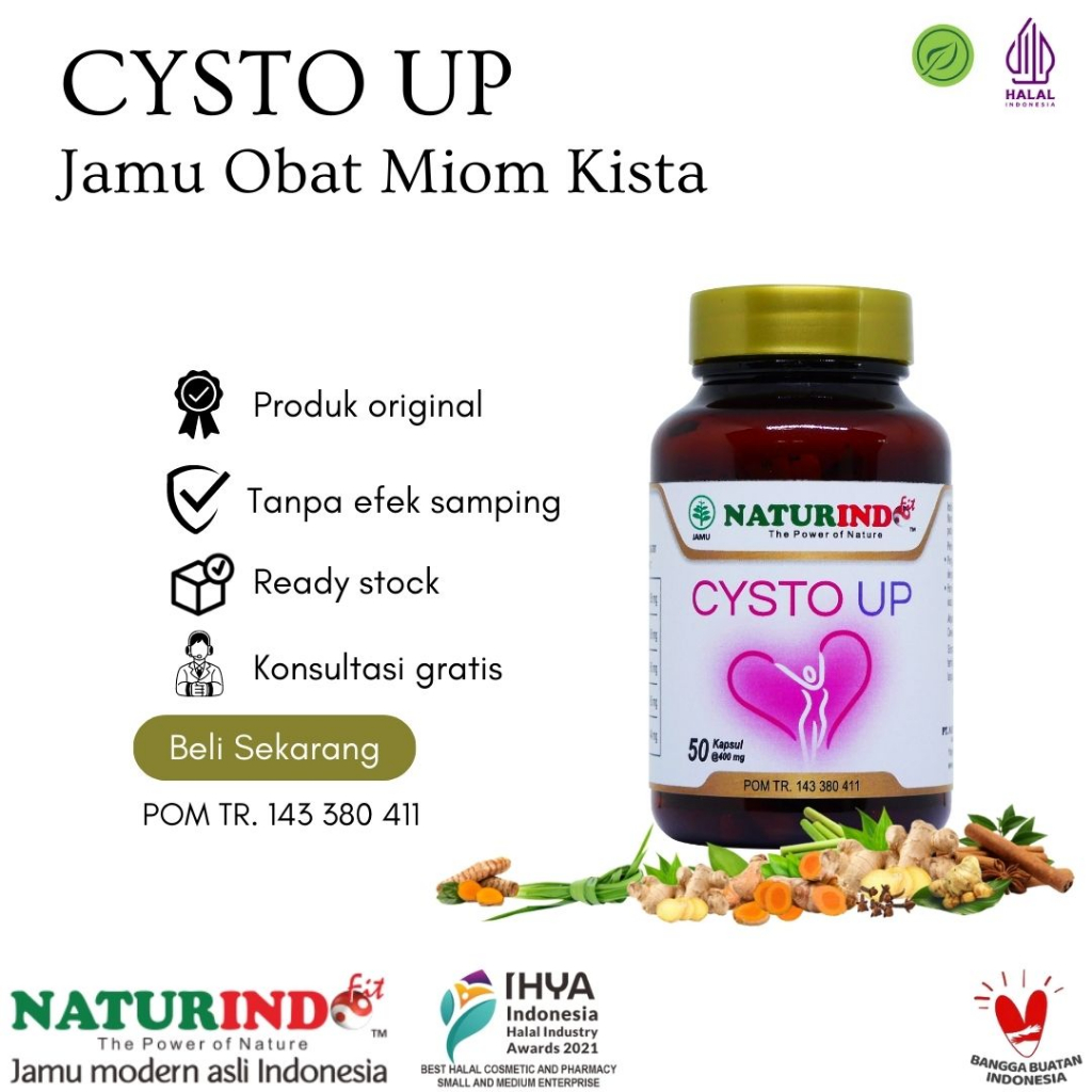obat kista miom obat herbal kista ovarium bartholin endometriosis  CYSTO UP Naturindo