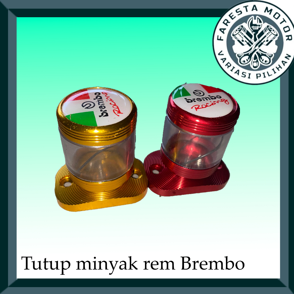 Tutup Minyak Rem depan Model Stempel Transparan Brembo variasi motor universal