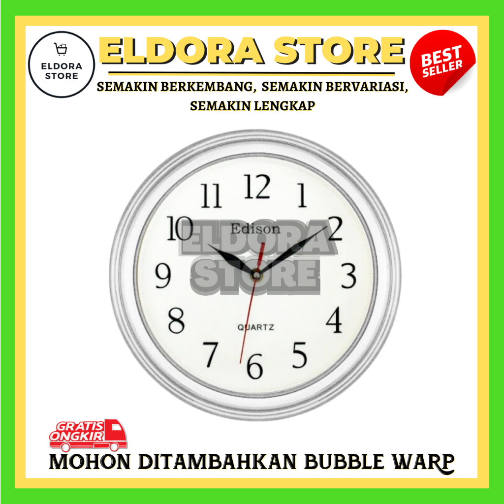 JAM DINDING EDISON EDW 12 T16 MTL SILVER ORIGINAL | JAM DINDING EDISON | JAM DINDING