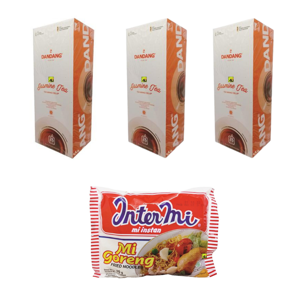 Teh Dandang Celup 3 kotak bundling Intermie Goreng 1pc