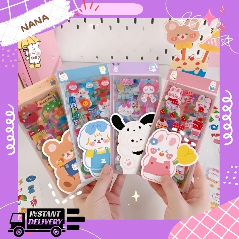 

10 LEMBAR STICKER AESTHETIC ANTI AIR KARTUN ANIMAL/STICKER JURNAL HN-33