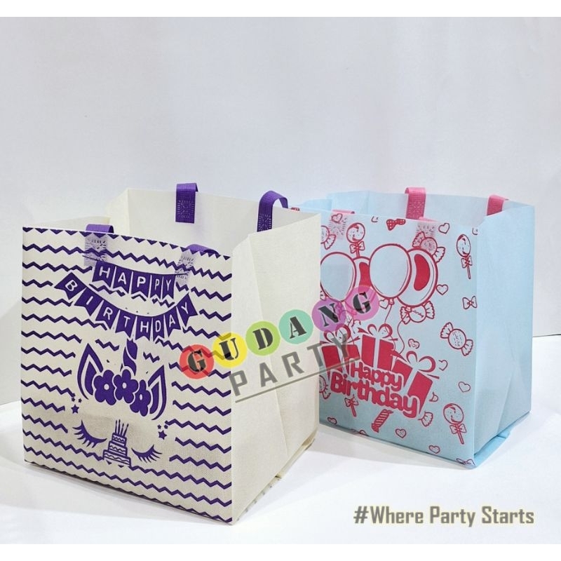

Spunbond HSH Motif/Goodie Bag Ultah/Tas Souvenir/Tas Hampers/Tas Bingkisan