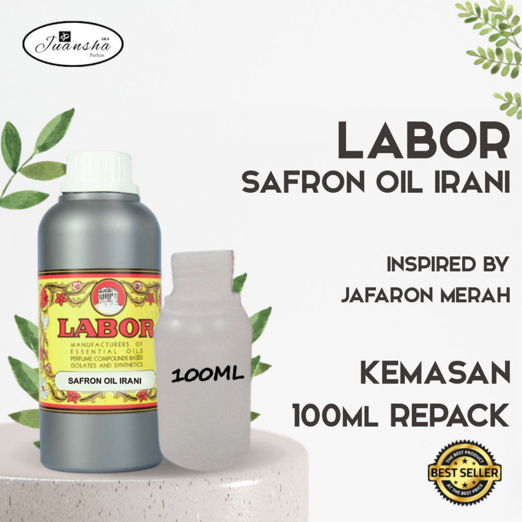 bibit parfum murni SAFRON OIL IRANI  LABOR 100ML