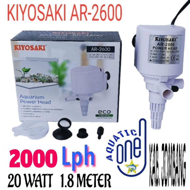 KIYOSAKI AR-2600  : mesin pompa filter ar 2600 kapasitas 2000 LPH liter per jam mesin pompa filter  