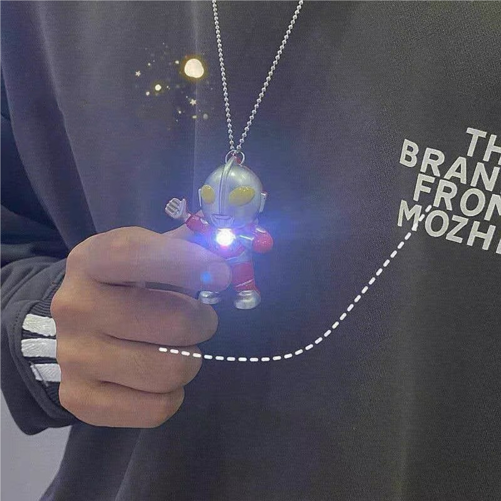 Mainan Kalung Superhero Ultramen dengan Suara dan Lampu untuk Anak dan Dewasa Viral Warna Detail Menarik Biru dan Merah Kalung Besar bisa diatur