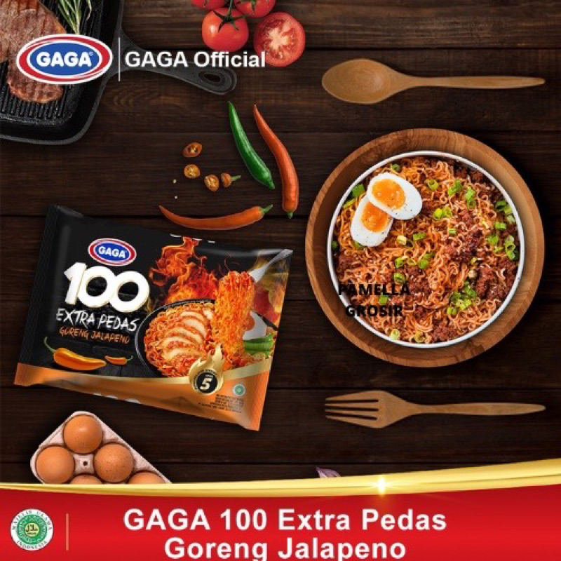 

5pcs MIE GAGA 100 EKSTRA PEDAS 88GR GORENG JALAPENO