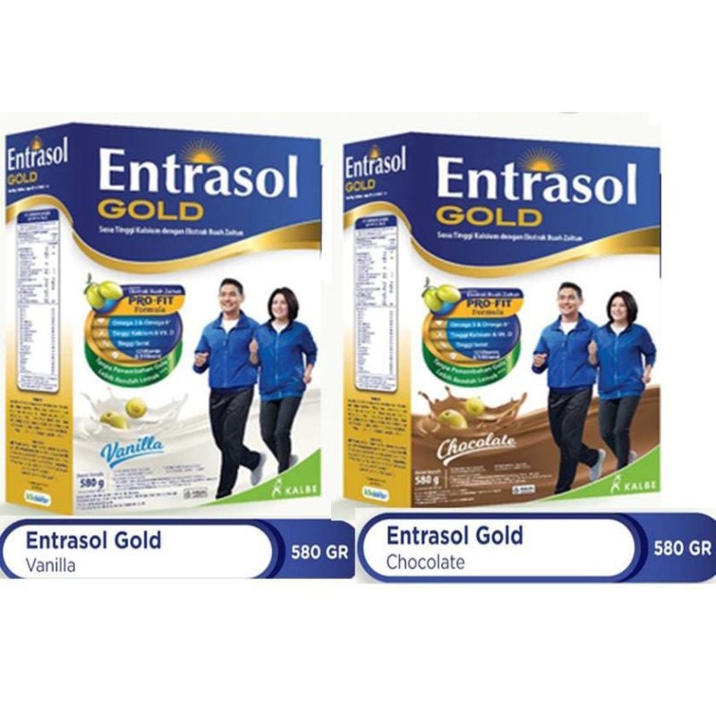 

Susu Entrasol Gold 580g Vanila Coklat (Vanila ed Juni 2026,Coklat ed September 2025)