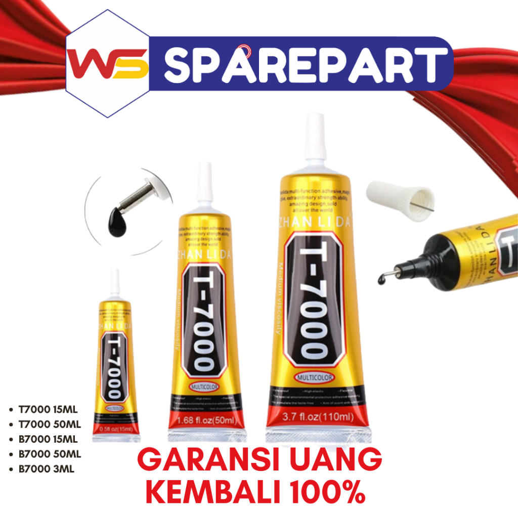 LEM LCD TOUCHSCREEN T7000 /LEM T7000 ZHALINDA/ LEM T7000 15ML HITAM/ 15ML / B7000 / T8000  - ORIGINA
