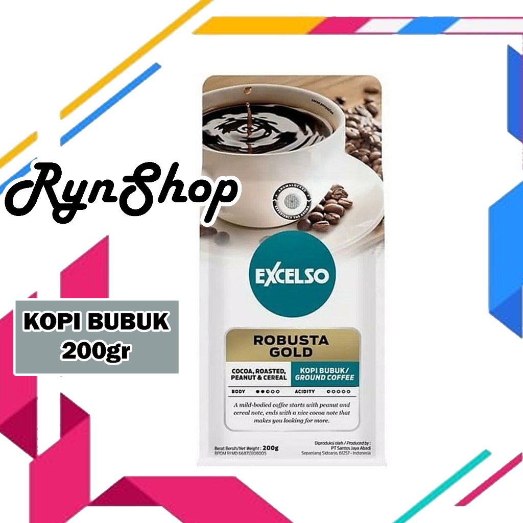 

Kopi Excelso Robusta Gold 200g Ground Coffe (Kopi Bubuk)