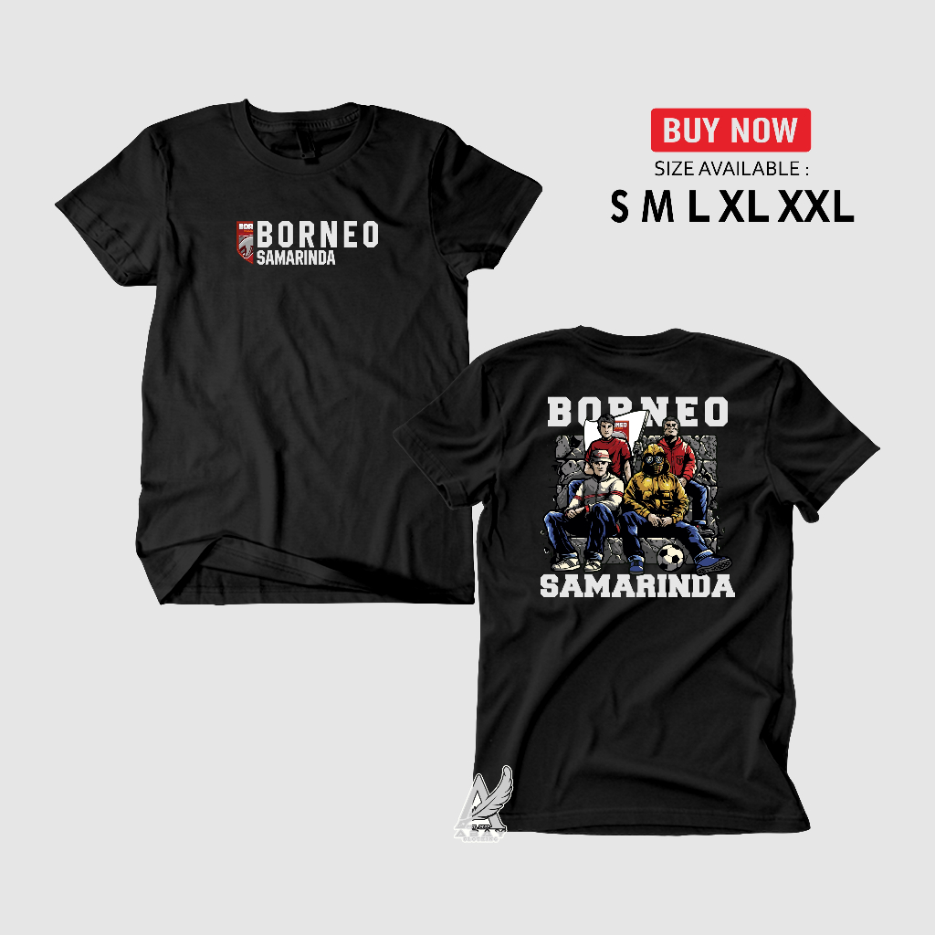 Kaos Baju Distro Pria Wanita BORNEO SAMARINDA Katun Combed 30s Premium
