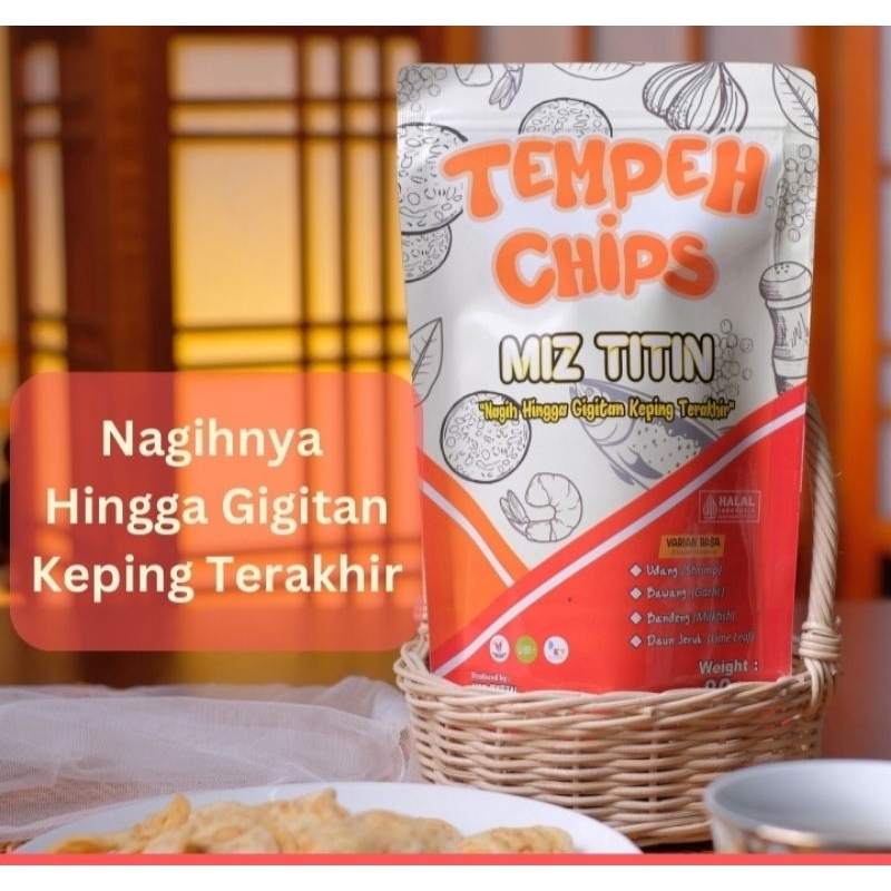 

Keripik Tempe Enak Rasa Bawang Miz Titin 65g