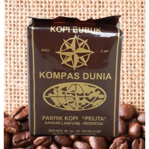 

Kopi Bubuk Lampung Robusta Cap Kompas Dunia Special Kemasan Foil 230 gram