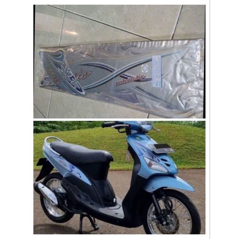 Striping Stiker Yamaha Mio Kembang 2005 Biru Telur Asin