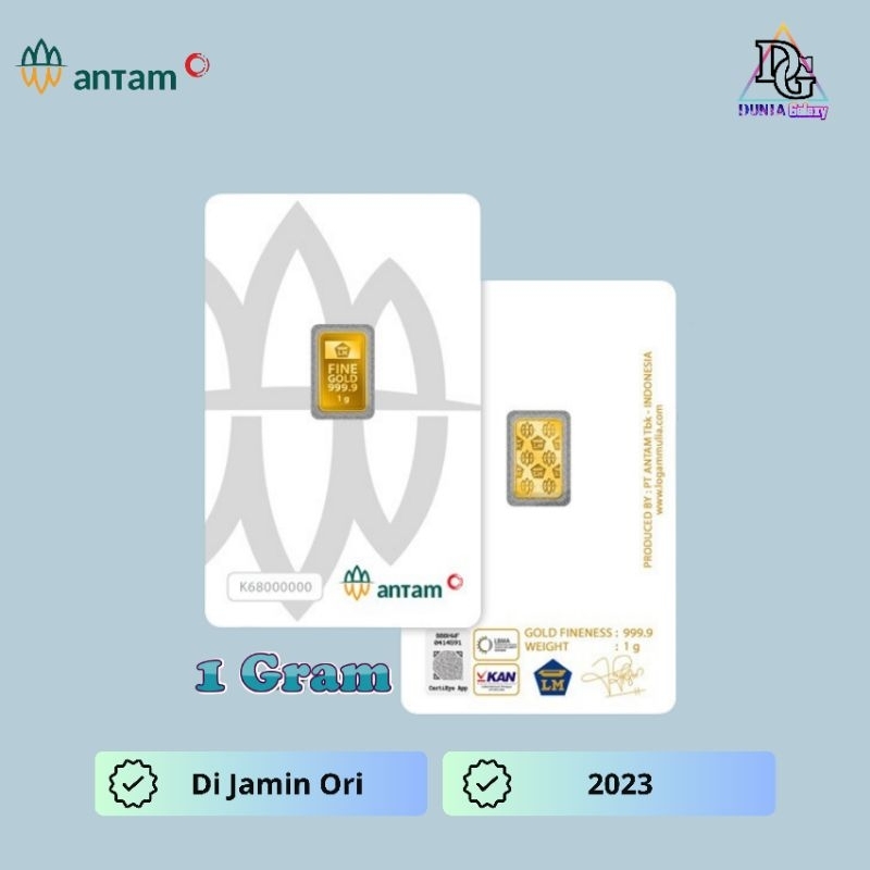 ANTAM 1GRAM CERTICARD/CERTiEYE LOGAM MULIA/EMAS BATANGAN ANTAM/TERBARU