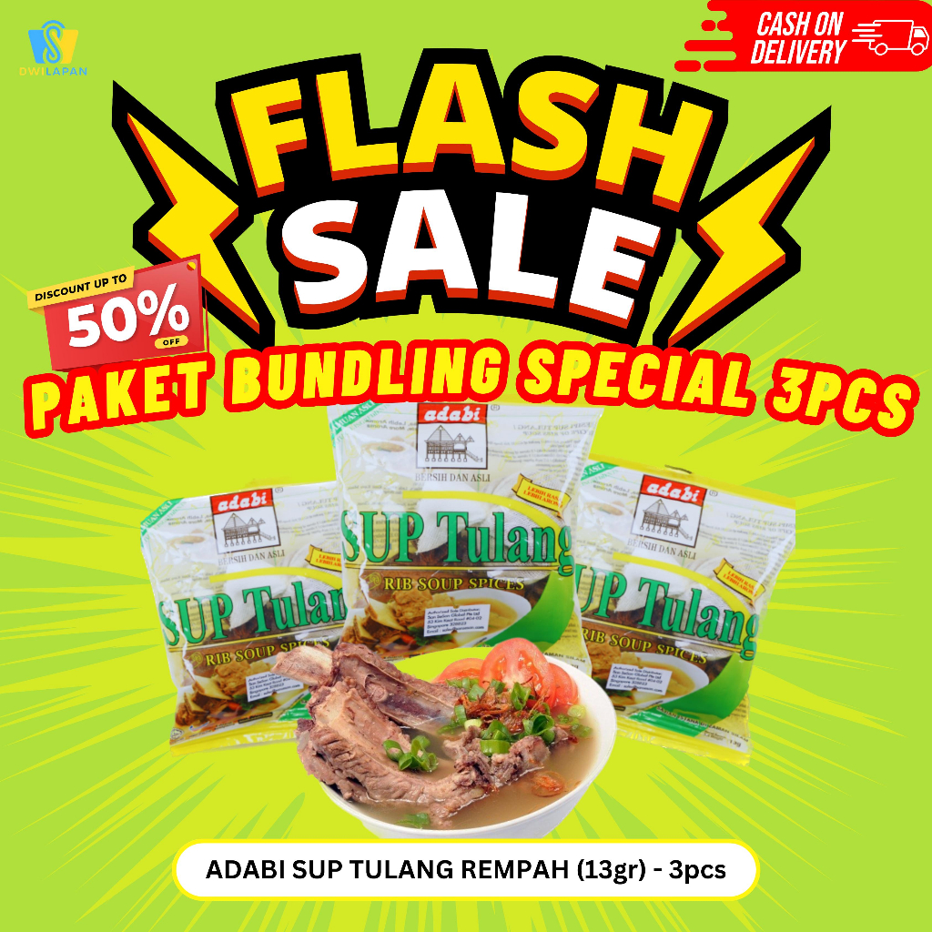 

[ Bundling 3Pcs ] Bumbu Sup Tulang/Daging Tanpa MSG - Lengkap dan Praktis Kaldu Masakan Soup